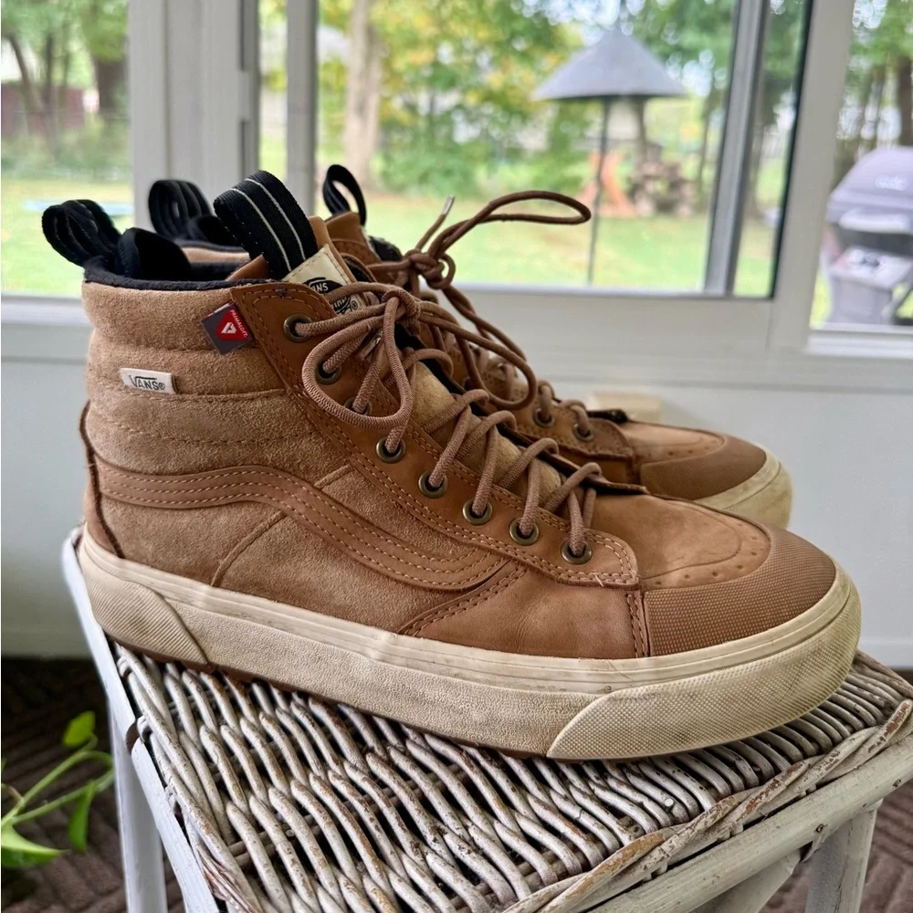 MTE Vans Tan High-Top Sneakers - great for winter, fall, and spring! - Picture 1 of 6